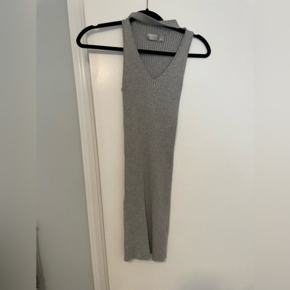 LF Cut out sweater dress bodycon turtle neck stretch fit